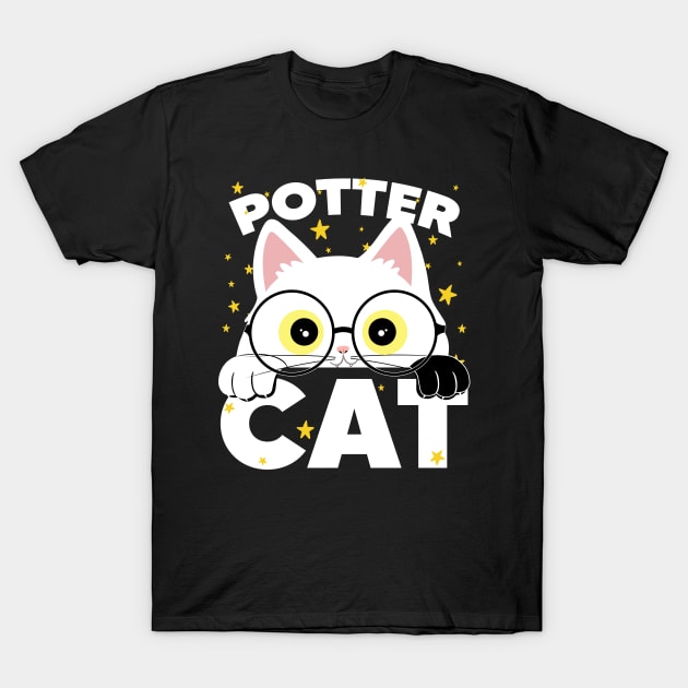 Potter Cat 2 T-Shirt by TarikStore